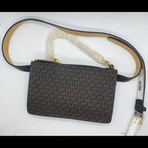 NWT MICHAEL Michael Kors Mono Belt Bag / Clutch